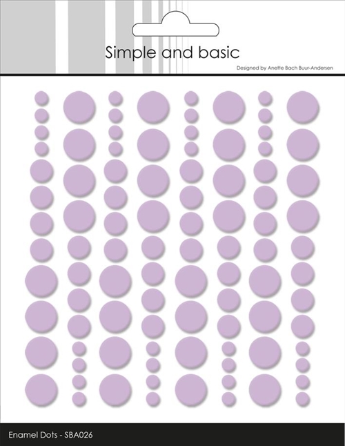 Simple and basic enamel dots Light purple 4,6,8mm 96 stk